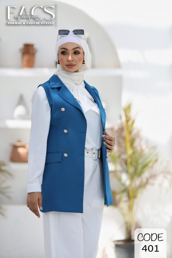 ⁦Women's sleeveless blazer (Vest)-401⁩ - الصورة ⁦21⁩