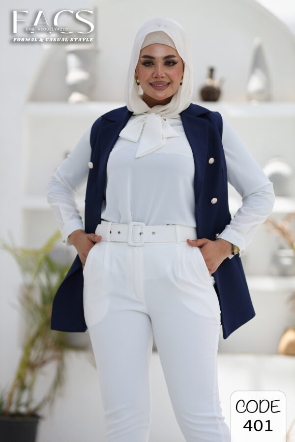 ⁦Women's sleeveless blazer (Vest)-401⁩ - الصورة ⁦65⁩