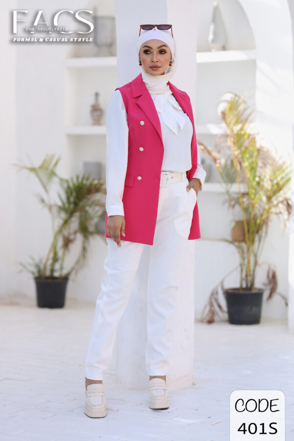 ⁦Women's sleeveless blazer (Vest)-401⁩ - الصورة ⁦32⁩