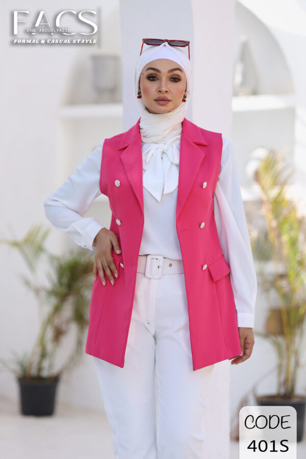 ⁦Women's sleeveless blazer (Vest)-401⁩ - الصورة ⁦31⁩