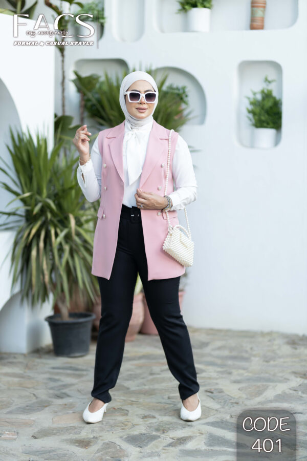 ⁦Women's sleeveless blazer (Vest)-401⁩ - الصورة ⁦58⁩