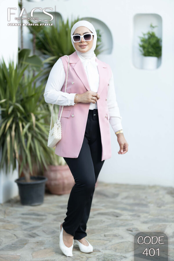 ⁦Women's sleeveless blazer (Vest)-401⁩ - الصورة ⁦57⁩