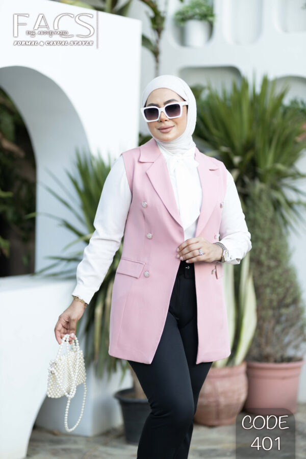 ⁦Women's sleeveless blazer (Vest)-401⁩ - الصورة ⁦54⁩