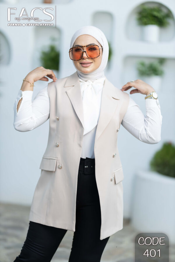 ⁦Women's sleeveless blazer (Vest)-401⁩ - الصورة ⁦6⁩